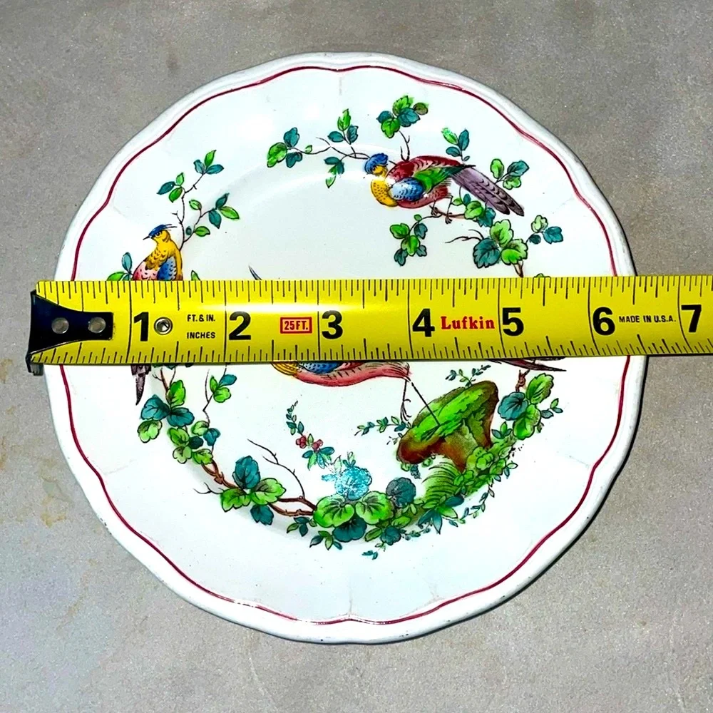 Spode Copeland Chelsea Bird Vintage Bread Plate 6 5/8” Wide Excellent Condition